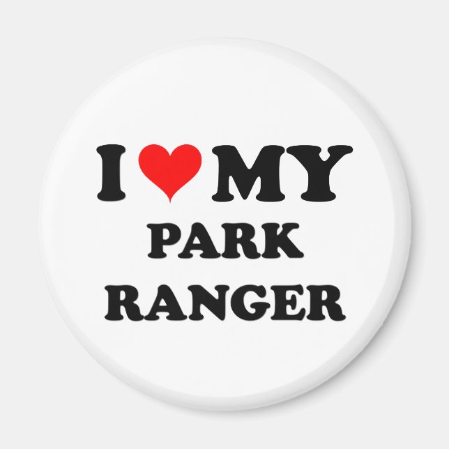 I Kärlek My Park Skogsvaktare Magnet (Framsidan)