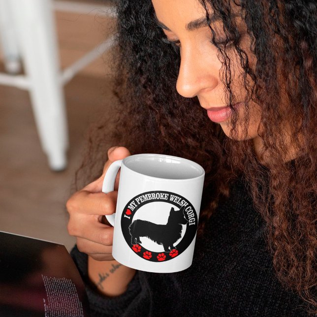 I Kärlek My Pembroke Welsh Corgi Coffee Mugg (Skapare uppladdad)