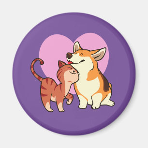 I Kärlek My Pet Katt och Hund älskare Magnet