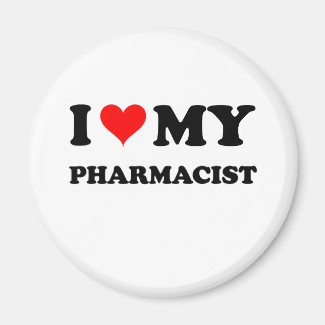 I Kärlek My Pharmacist Magnet (Framsidan)