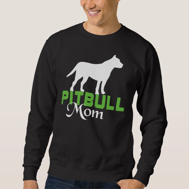 I Kärlek My Pit Bull Mamma Scoop Lång Ärmad Tröja (Framsida)