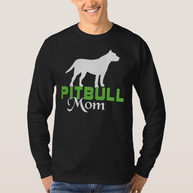 I Kärlek My Pit Bull Mamma Scoop T Shirt (Framsida)