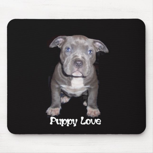 I Kärlek My Pit Bull Mousepad Musmatta (Framsidan)