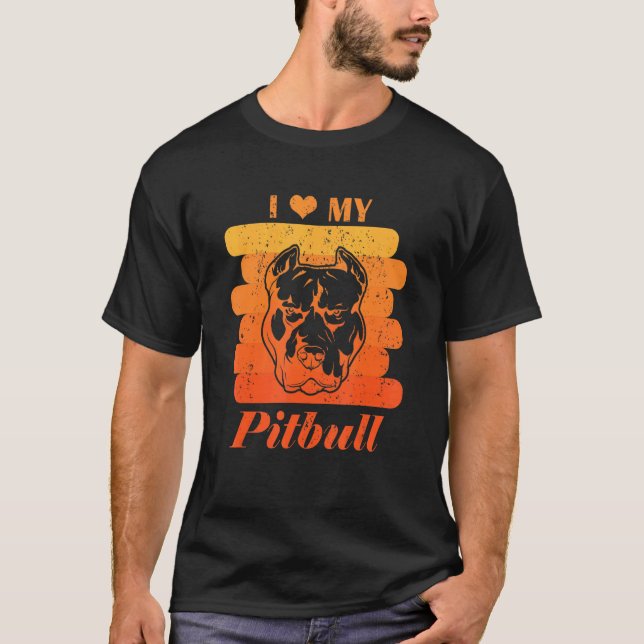 I Kärlek My Pit Bull T Shirt (Framsida)