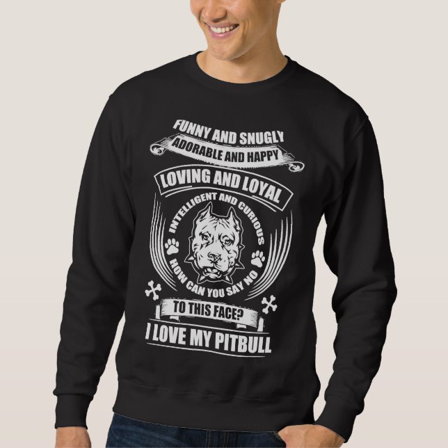 I Kärlek My Pitbull 155 Lång Ärmad Tröja (Framsida)