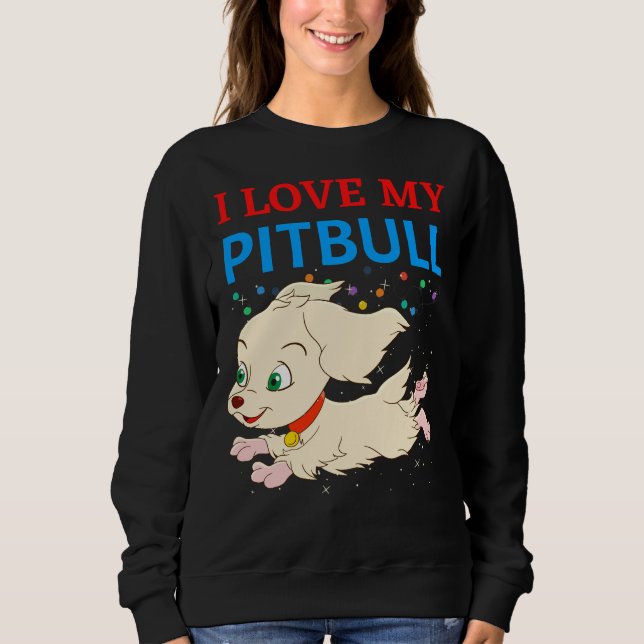 I Kärlek My Pitbull 19 T Shirt (Framsida)
