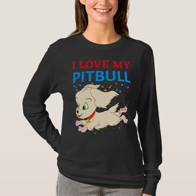 I Kärlek My Pitbull 19 T Shirt (Framsida)