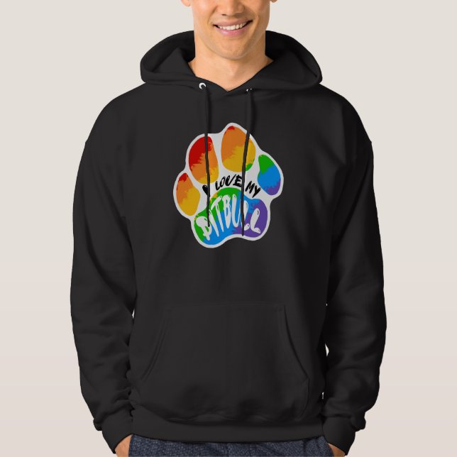 I Kärlek My Pitbull 2 Hoodie (Framsida)