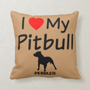 I Kärlek My Pitbull Hund Kudde