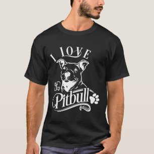 I Kärlek My Pitbull I Animal Pet Tass Hund älskare T Shirt