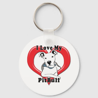 I Kärlek My PitBull Logotyp Nyckelring