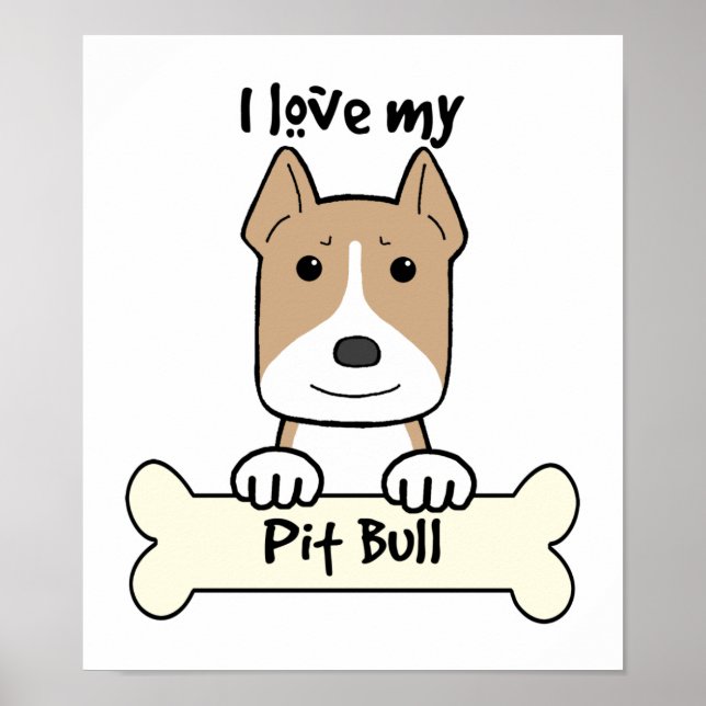 I Kärlek My Pitbull Poster (Framsidan)
