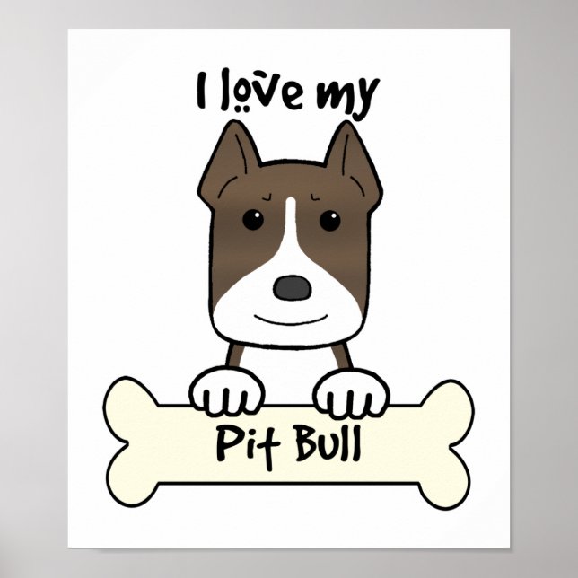I Kärlek My Pitbull Poster (Framsidan)