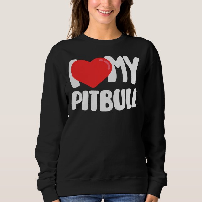 I Kärlek My Pitbull T Shirt (Framsida)