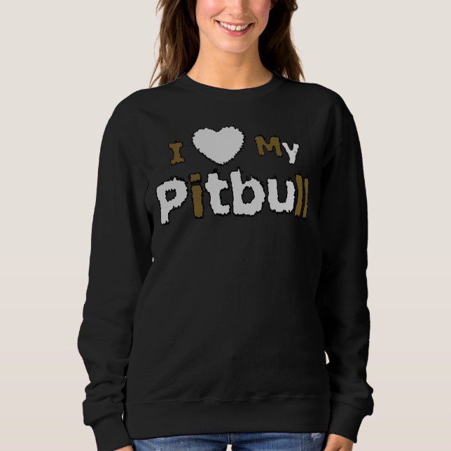 I Kärlek My Pitbull T Shirt (Framsida)