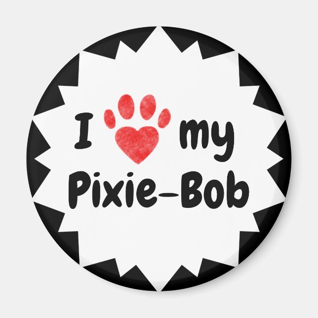I Kärlek My Pixie-Bob Cat Magnet (Framsidan)