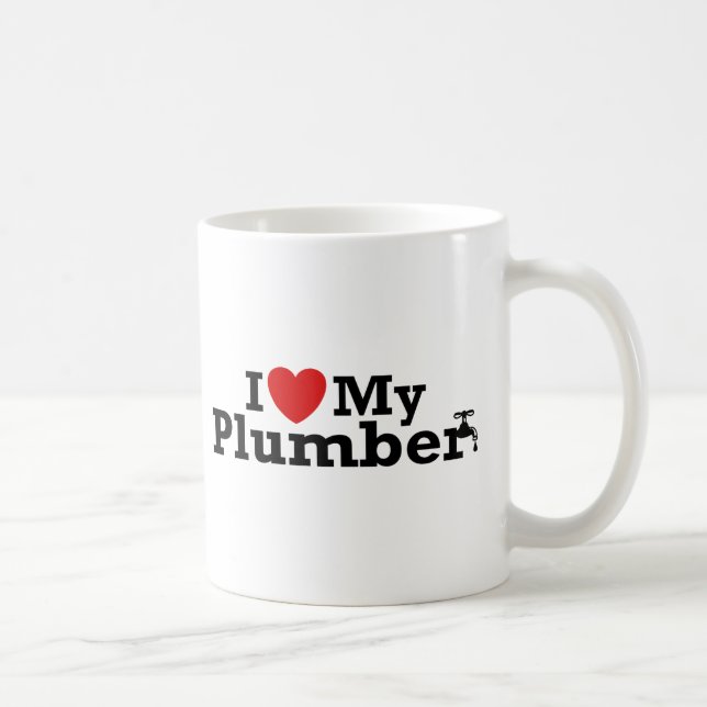 I Kärlek My Plumber Kaffemugg (Höger)