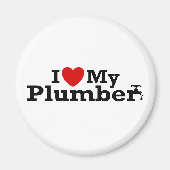I Kärlek My Plumber Magnet (Framsidan)
