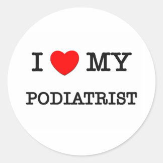 I Kärlek My PODIATRIST Runt Klistermärke