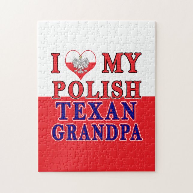 I Kärlek My polska Texan Grandpa Pussel (Vertikal)
