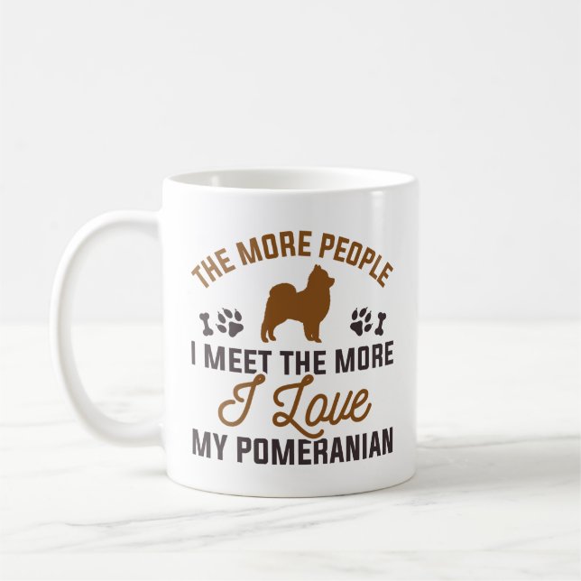 I Kärlek My Pommern Kaffemugg (Vänster)