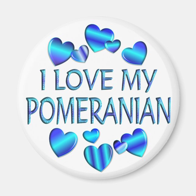 I Kärlek My Pommern Magnet (Framsidan)