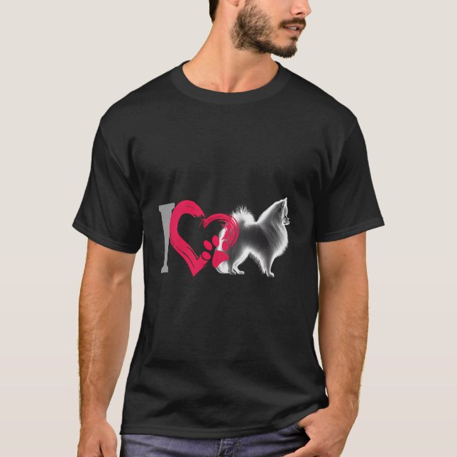 I Kärlek My Pommern T Shirt (Framsida)