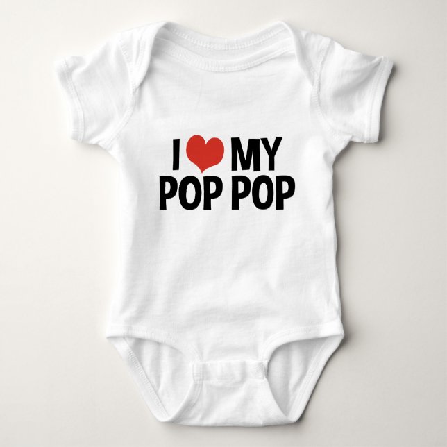 I Kärlek My Pop Pop Tee Shirt (Framsida)