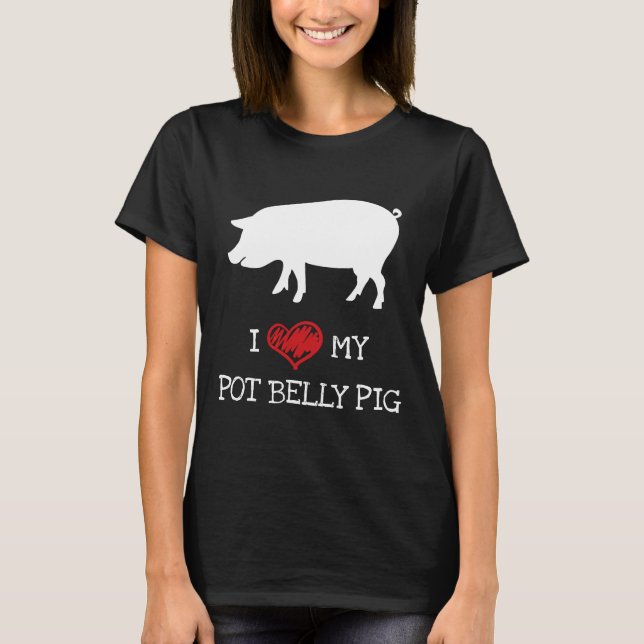 I Kärlek My Pot Belly Gris T Shirt (Framsida)