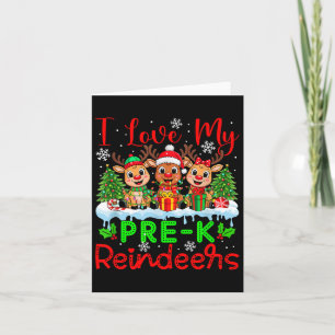 I Kärlek, My Pre-k Reindeers jul Teacher Studen Kort