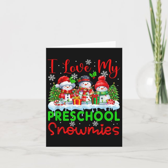 I Kärlek My Preschool Snowmies jullärare Stu Kort (Framsida)