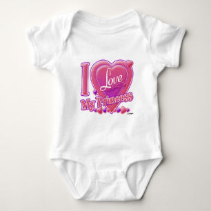 I Kärlek My Princess rosa/lila - hjärta T Shirt