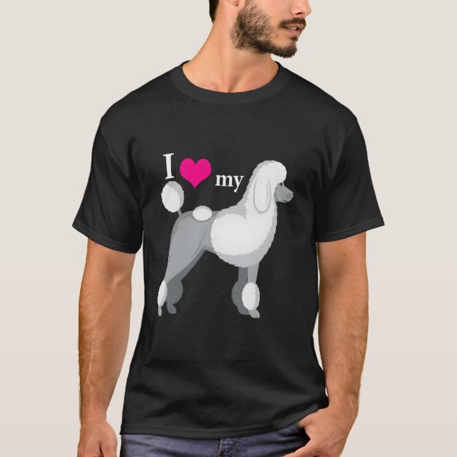 I Kärlek My Pudel T Shirt (Framsida)