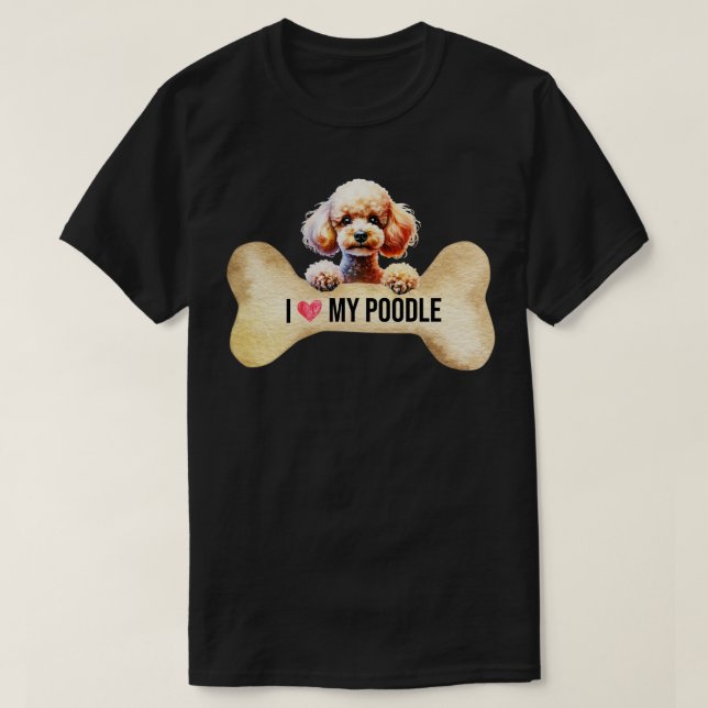 I kärlek My Pudel T Shirt (Design framsida)