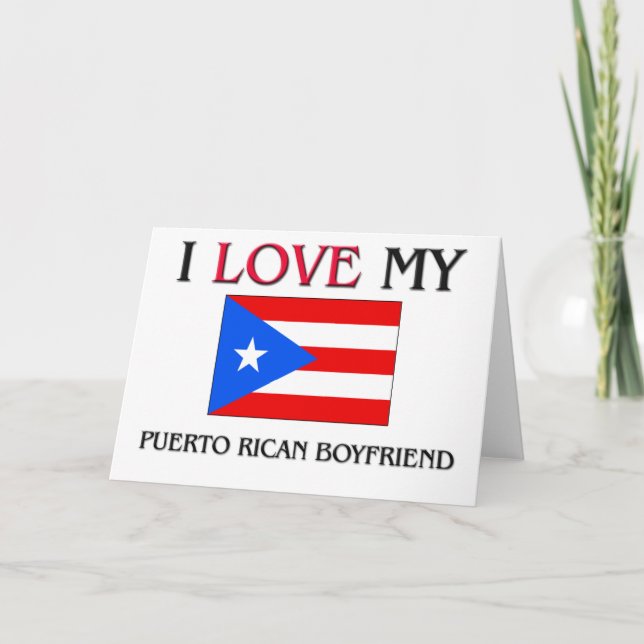 I Kärlek My Puerto Rican Boykompis Kort (Framsida)