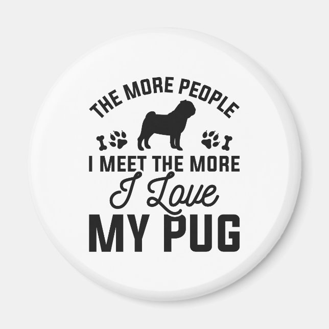 I Kärlek My Pug Magnet (Framsidan)