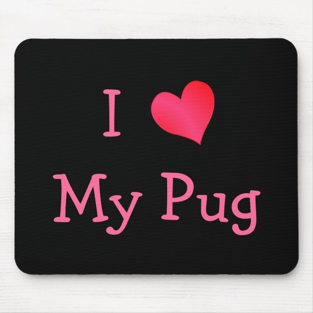 I Kärlek My Pug Musmatta (Framsidan)