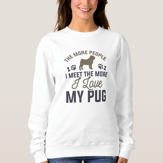 I Kärlek My Pug T Shirt (Framsida)