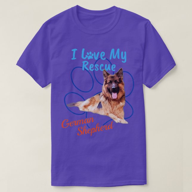 I Kärlek My Rädding German Shepherd Coola Antogs H T Shirt (Design framsida)