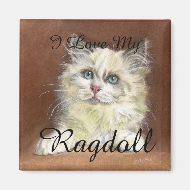 "I kärlek My Ragdoll" art Magnet (Framsidan)