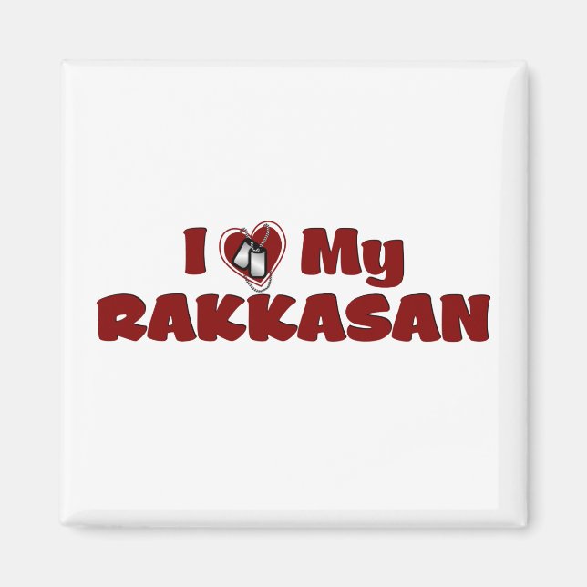 I Kärlek My RAKKASAN Magnet (Framsidan)