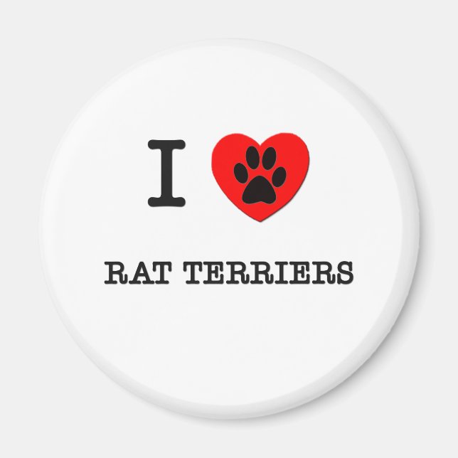 I KÄRLEK MY RÅTTA TERRIERS MAGNET (Framsidan)