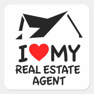 I Kärlek My Real Gods Agent Fyrkantigt Klistermärke