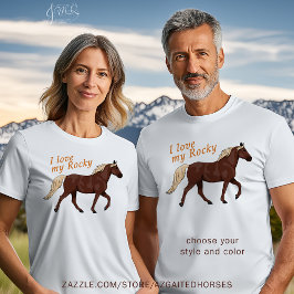 I Kärlek My Rocky Horse - Cute Gazed Horse Lover T Shirt