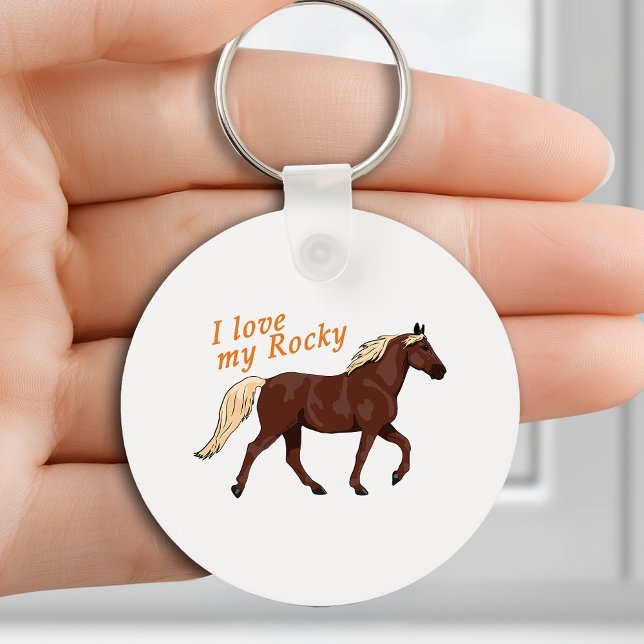 I Kärlek My Rocky Mountain Horse Nyckelring (I Love My Rocky Mountain Horse Keychain)