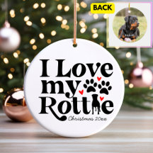 I Kärlek My Rottie Rottweiler Hund Custom Name Pho
