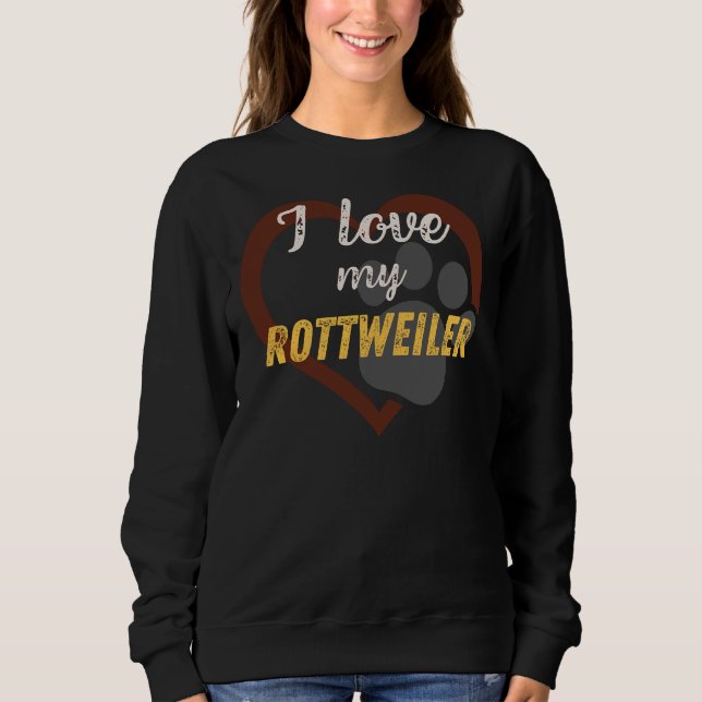 I Kärlek My Rottweiler 2 T Shirt (Framsida)