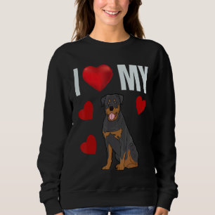 I Kärlek My Rottweiler Cute Rottie Rotty Butcher's T Shirt