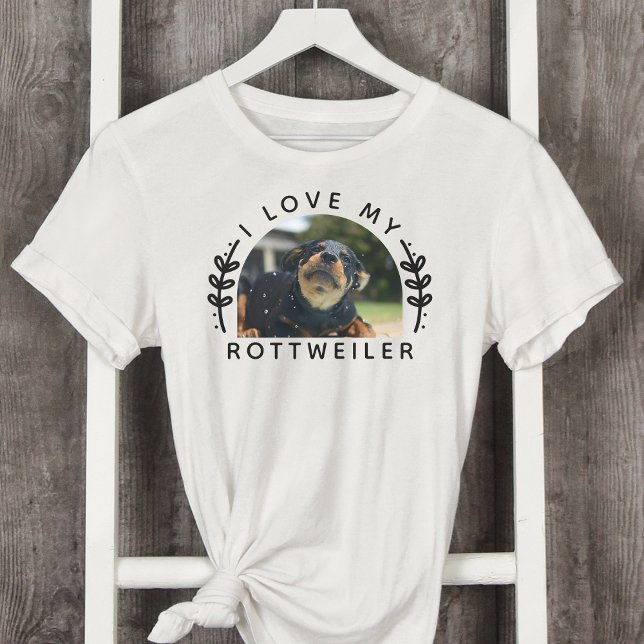 I Kärlek My Rottweiler Hund Photo T Shirt (Skapare uppladdad)