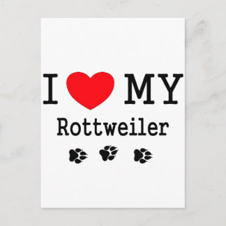 I Kärlek My Rottweiler Vykort